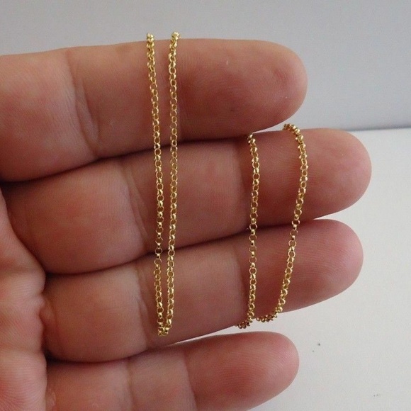 Italian Rolo Yellow Gold 18" Necklace - Picture 5 of 5